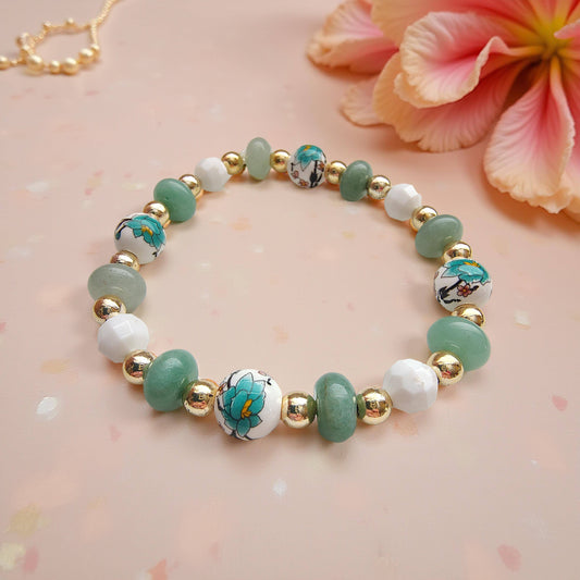 Amazonite Floral Bracelet