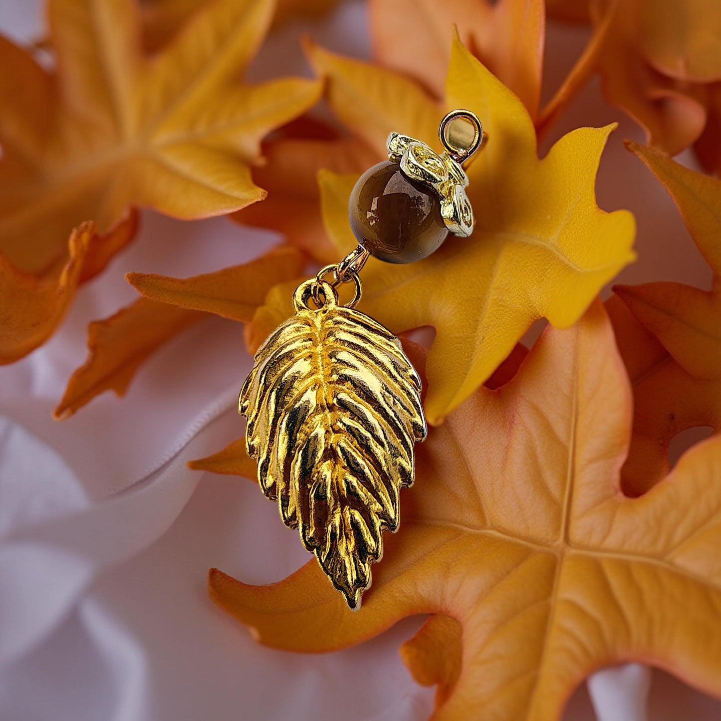 Acorn Leaf Necklace Pendant