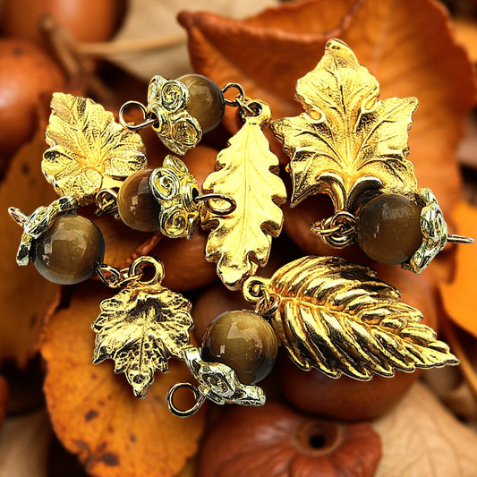 Acorn Leaf Necklace Pendant