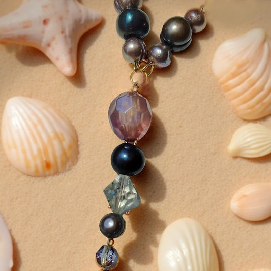 Sea Side Black Cultured Pearl Necklace