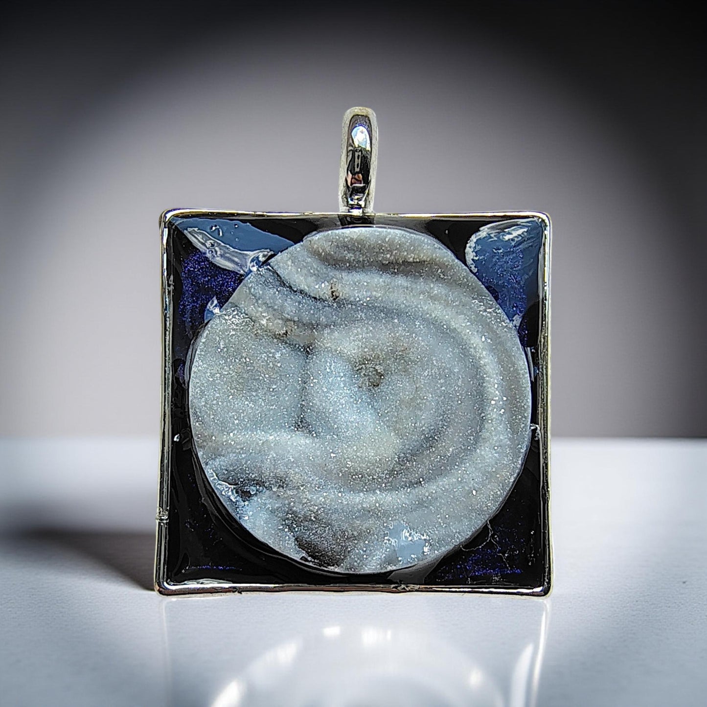 Full Moon Druzy Necklace