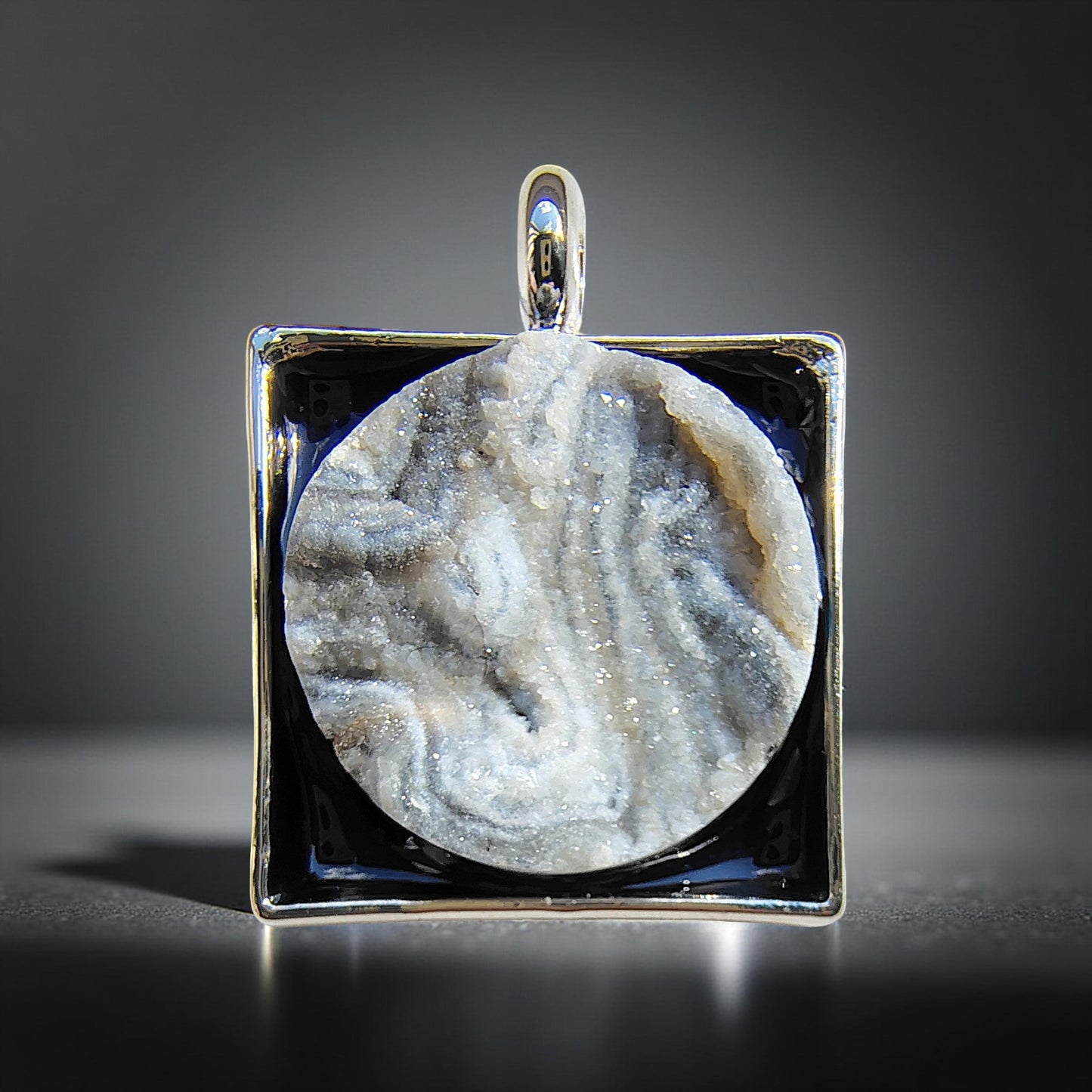 Full Moon Druzy Necklace