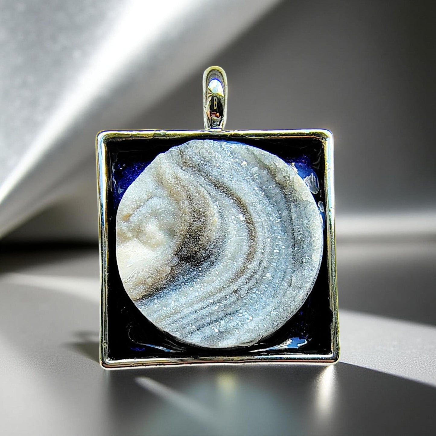 Full Moon Druzy Necklace