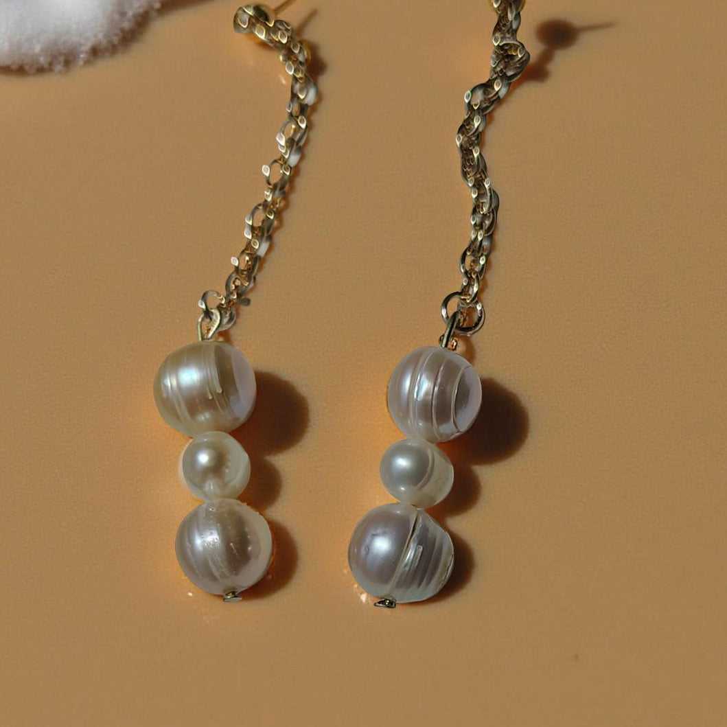 Sea Side Cultured Pearl Earrings