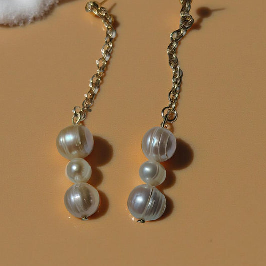 Sea Side Cultured Pearl Earrings