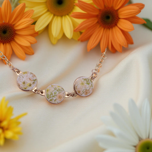 Faded Little Flowers Choker Necklace